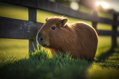 Capybara: A Gentle Giant That Spends Its Days Grazeing on Lush Grasslands and Taking Dips in Refreshing Waters!