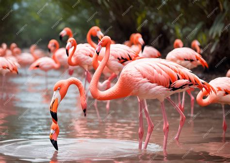 Flamingo - A Wading Bird Known for its Graceful Stance and Vibrant Pink Plumage!